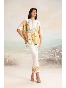 Kaveri - Petals In The Wind Croissant White Top