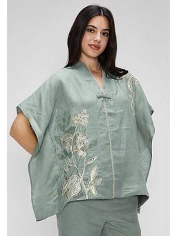 Kaveri - Bamboo Grove Kaftan Green Top
