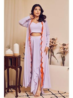 Label Swish - Violletta Top with Cape and Dhoti Skirt