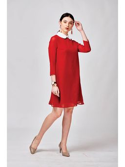 Label Swish - Red Peter Pan Collar Dress