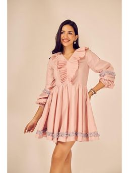 Label Swish - Bubblegum Blush Pink Cotton Poplin Dress