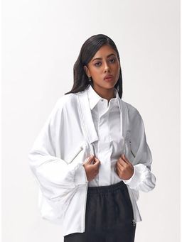 No Grey Area - White Directional Bomber