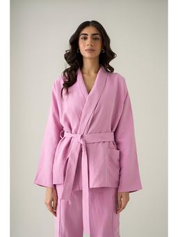 No Grey Area - Pink Tencel Robe Jacket