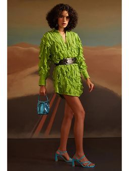 Verb - Green Linnea Ruffle Mini Dress