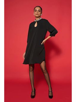 Verb - Black Lexi Embroidered Mini Dress