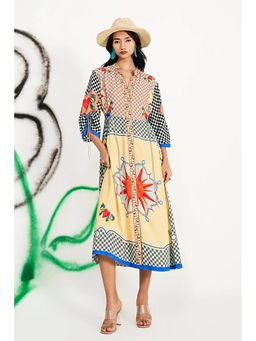 Verb - Yellow Margot Kaftan Midi Dress