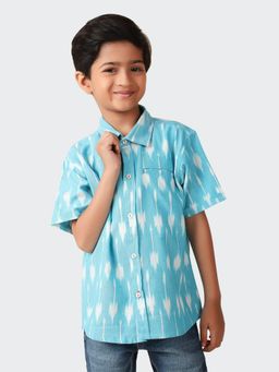 Fabindia - Blue Cotton Woven Shirt