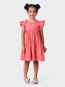 Fabindia - Orange Cotton Woven Dress