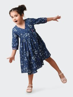Fabindia - Indigo Cotton Printed Dress