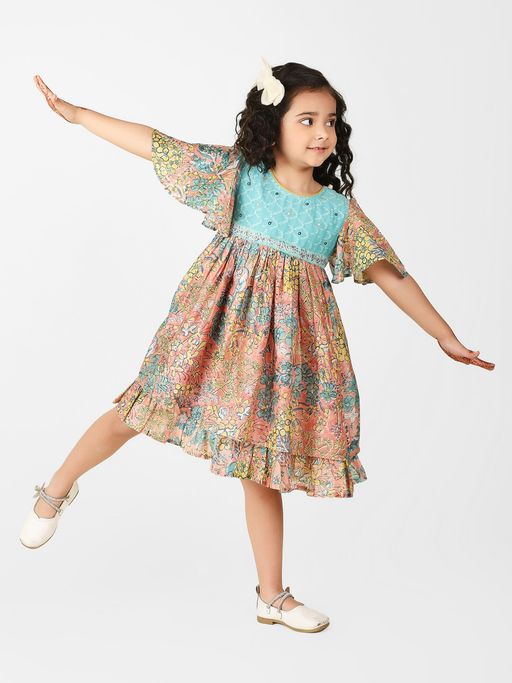 fabindia silk dresses Stepping into That Summer Feeling at Fabindia in an elegant cotton-silk  dress adorned with delicate floral hand-block print. , Welcome to the world  of Fabindia, where every corner celebrates style,