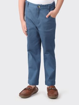 Fabindia - Solid Navy Blue Cotton Pant