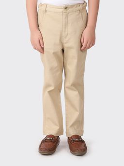 Fabindia - Solid Beige Cotton Pant