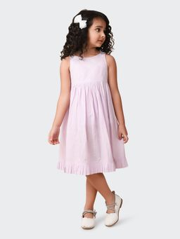 Fabindia - Purple Cotton Embroidered Dress