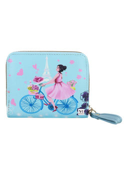 NFI Essentials - Women Blue Printed Zipper Wallet