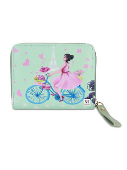 NFI Essentials - Women Green Printed Zipper Wallet