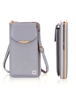NFI Essentials - Women Grey Crossbody Sling Bag