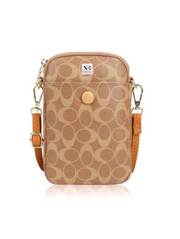 NFI Essentials - Women Light Brown Printed Crossbody Sling Bag