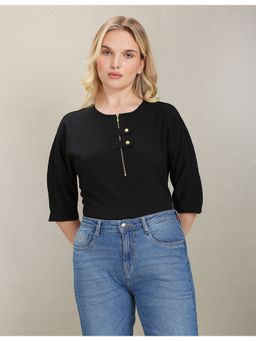 U.S. POLO ASSN. - Round Neck Textured Top