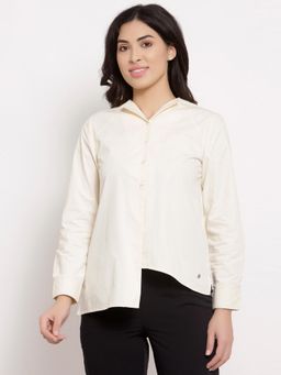 Ayrolane - Ivory High Low Panel Shirt
