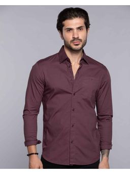 ROOKIES - Winter Dull Purple Full Sleeves Solid Shirt (Rjs2117B)