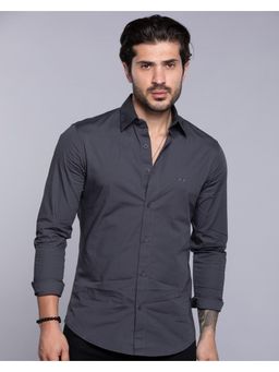 ROOKIES - Winter Charcoal Full Sleeves Solid Shirt (Rjs2126D)