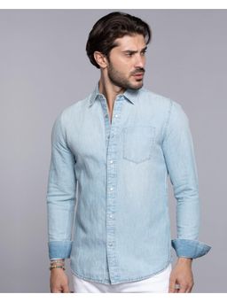 ROOKIES - Winter Med Blue Full Sleeves Denim Shirt (Rjs2429B)