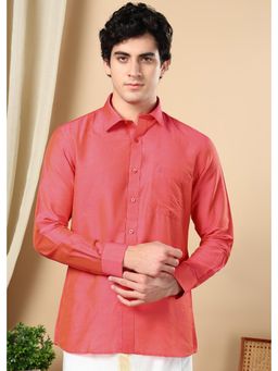 TATTVA - Men Fuchsia Solid Shirt