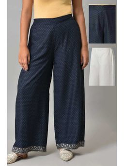 W - Multi-Color Womens Palazzos (Pack of 2)