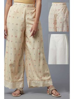 W - Multi-Color Womens Palazzos (Pack of 2)
