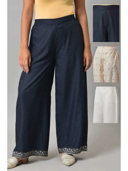 W - Multi-Color Womens Palazzos (Pack of 3)