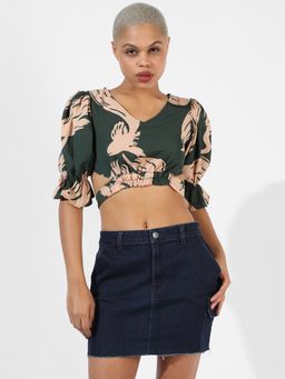 PINACOLADA - Women Emerald Green Printed Regular Fit Top