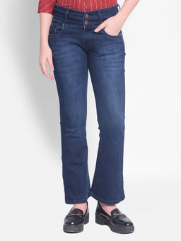 CRIMSOUNE CLUB - Womens Blue Bootcut Jeans