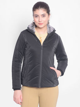 CRIMSOUNE CLUB - Womens Black Puffer Jacket