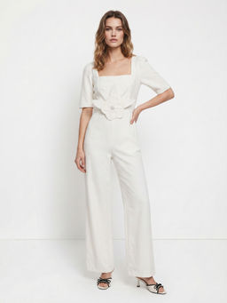 Cover Story - Alice White Linen Jumpsuit