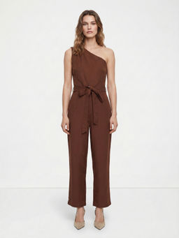 Cover Story - Isea Brown Jumpsuit With Belt