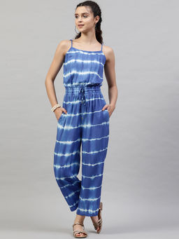 STREET 9 - Tie And Dye Blue Jumpsuit