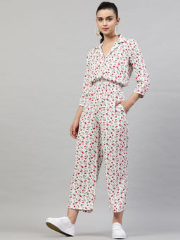 STREET 9 - Printed White Jumpsuit
