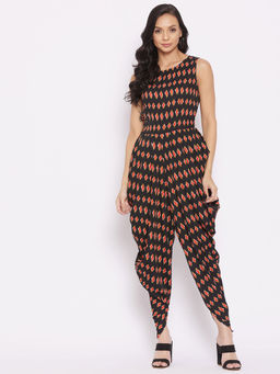 Uptownie - Womens Crepe Dhoti Jumpsuit