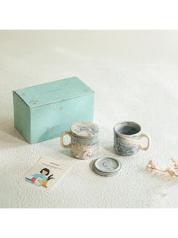 Ellementry - The Earth Ceramic Mugs Set of 2 for Tea, Coffee and Milk