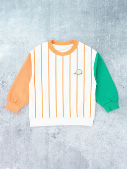 Little Surprise Box - Orange Full Sleeves Sweatshirt