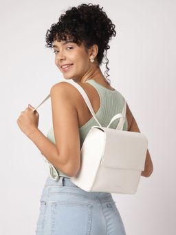 Fastrack - Women Solid White Backpack