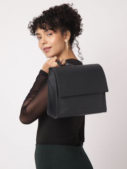 Fastrack - Women Solid Black Satchel Bag