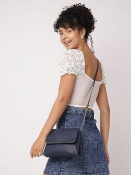 Fastrack - Women Solid Teal Sling Bag