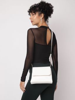 Fastrack - Women Solid White Sling Bag