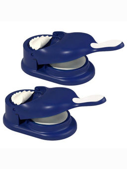 Kuber Industries - Blue 2 in 1 Momo & Gujiya Ghughra Dumpling Pressing Machine (Pack of 2)