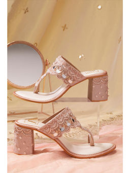 House of Vian - Women Rose Gold Fiza Block Heels