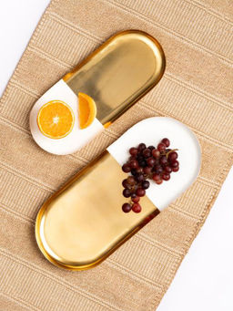 The Pitara Project - Metal Chalk Tray - Pack of 2