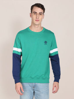 U.S. POLO ASSN. - Colour Block Round Neck Sweatshirt