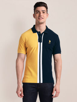 U.S. POLO ASSN. - Slim Fit Colour Block Polo T-Shirt
