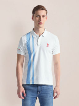 U.S. POLO ASSN. - Vertical Stripe Logo Polo T-Shirt